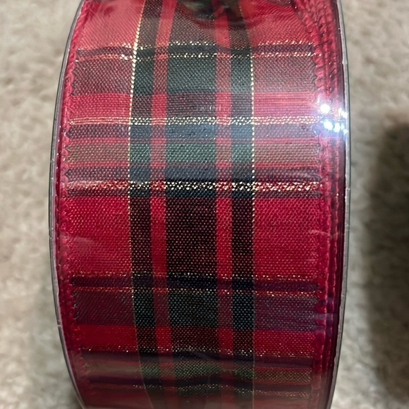 NWT premium wired edge ribbon 50 yards. 2.5 in width plaid - Picture 1 of 2